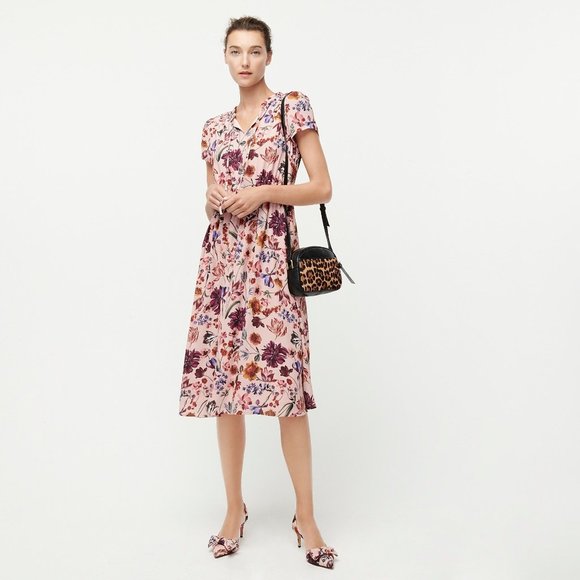 J. Crew Dresses & Skirts - J Crew Short-sleeve midi dress in Dutch floral